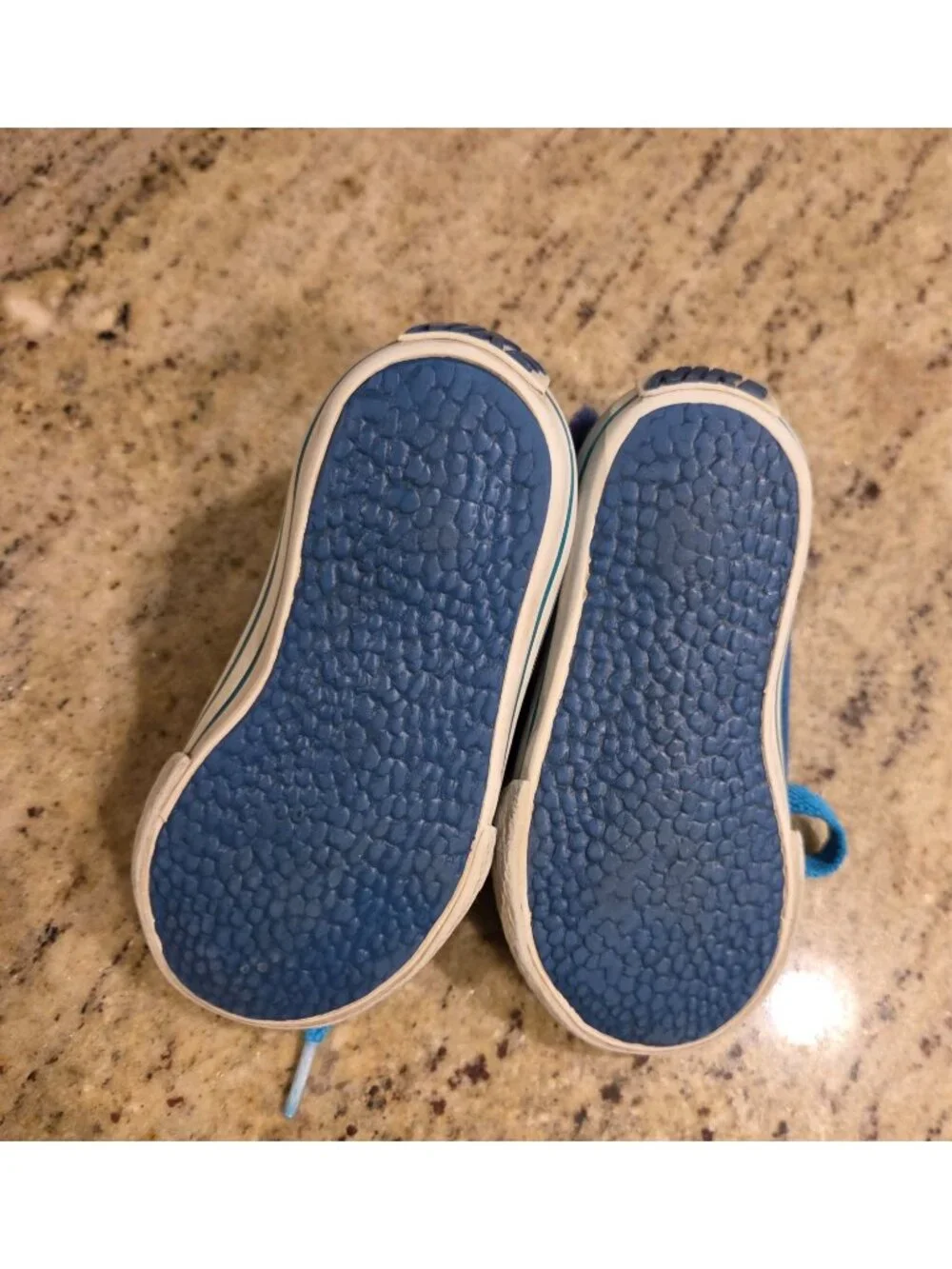 Nike VTG Toddler Size 5.5 Sneakers Shoe Blue Yellow Terry Cloth Strap Tie